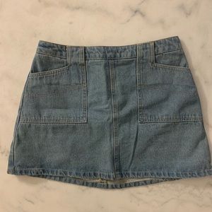 Light Blue Denim Skirt
